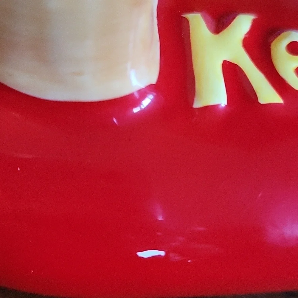 Vtg 1999 Lotus Knapkin Holder California Burger Bun Ketchup Ceramic